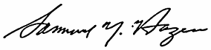 Samual Hazen signature