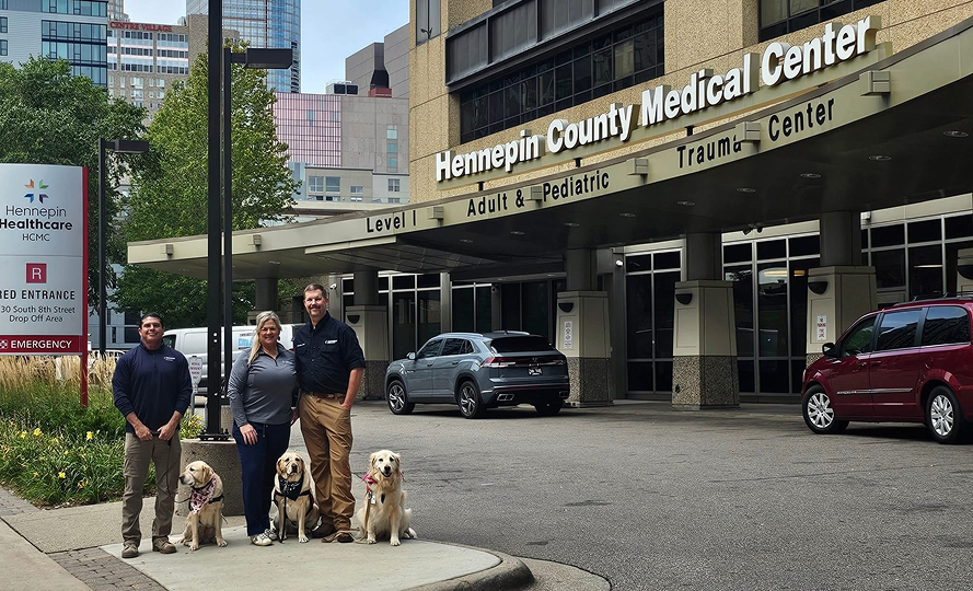 Therapy dogs visit Minneapolis